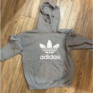 Large grey adidas hoodie